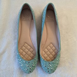 💎 Mint green leather "Sibyla" ballet flats